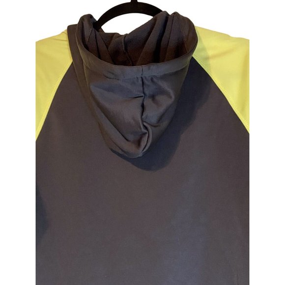 Danskin Now Ladies Size M (8-10) Full Zip Dk Gray/ Neon Yellow Activewear Jacket - Picture 6 of 12